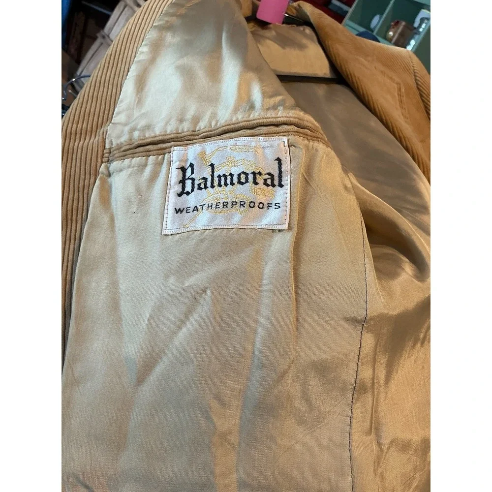 Balmoral Weatherproofs Tan Corduroy Sport Coat Blazer VINTAGE 36R